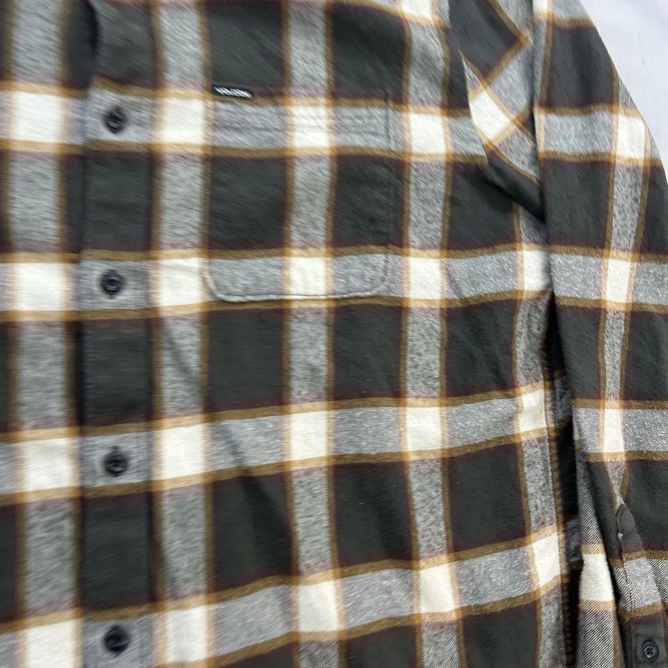 Volcom Shirt Jacket Mens XL Gray Plaid Fleece Button Up Lined Flannel Outdoor - Image 3 of 4