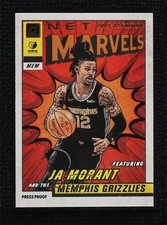 2021 Panini Donruss Net Marvels Press Proof Gold Foil Black Text Ja Morant ux8