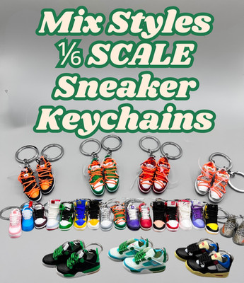 3D Mini Shoe Keychain Sneaker Collectible Gift For Sneakerheads Toys 1/6 Scaled