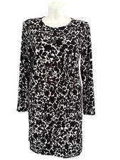 MICHAEL Michael Kors Black White Floral Sheath Dress, Women's Size XL