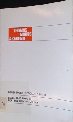 Leben und Erziehen: Für eine humane Schule Bensberger Protokolle, Nr. 18 Bovente