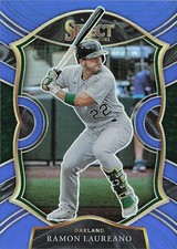 2021 Panini Select #59 Ramon Laureano Blue Prizm #/149 Oakland Athletics