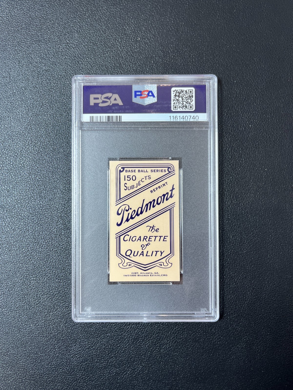 1995 IMT Honus Wagner T-206 Reprint PSA 9 BJPP view 2