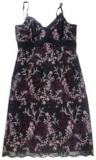 White House Black Market Dress 6 Floral Embroider Y2K Vibes Whimsigoth Lace