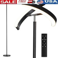 Dimmable LED Floor Lamp W/ Remote Control Adjustable Brightness Rotatable Design