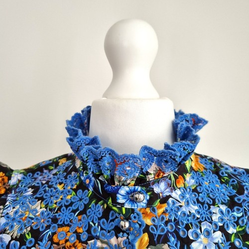 Rabanne H&M Top Floral Chloe Sevigny Broderie Anglaise Poplin Cotton Vest Small - Picture 4 of 11