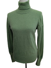 Pull SERGIO TACCHINI Col Roulé 80% Laine d'Agneau Vert Pomme Femme Taille L