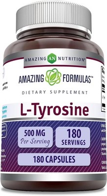 Amazing Formulas L-Tyrosine Amino Acid Supplement | 500 Mg per Serving | 180 Cap