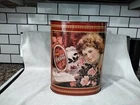 Vintage Coca Cola Victorian Ladies Metal Trash Can Wastebasket  Cheinco 1984
