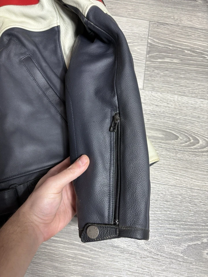 Dainese 1972 Leather Motorcycle Jacket Mens XL 56 Racing Armor EUC Rare Race - Image 4 of 4