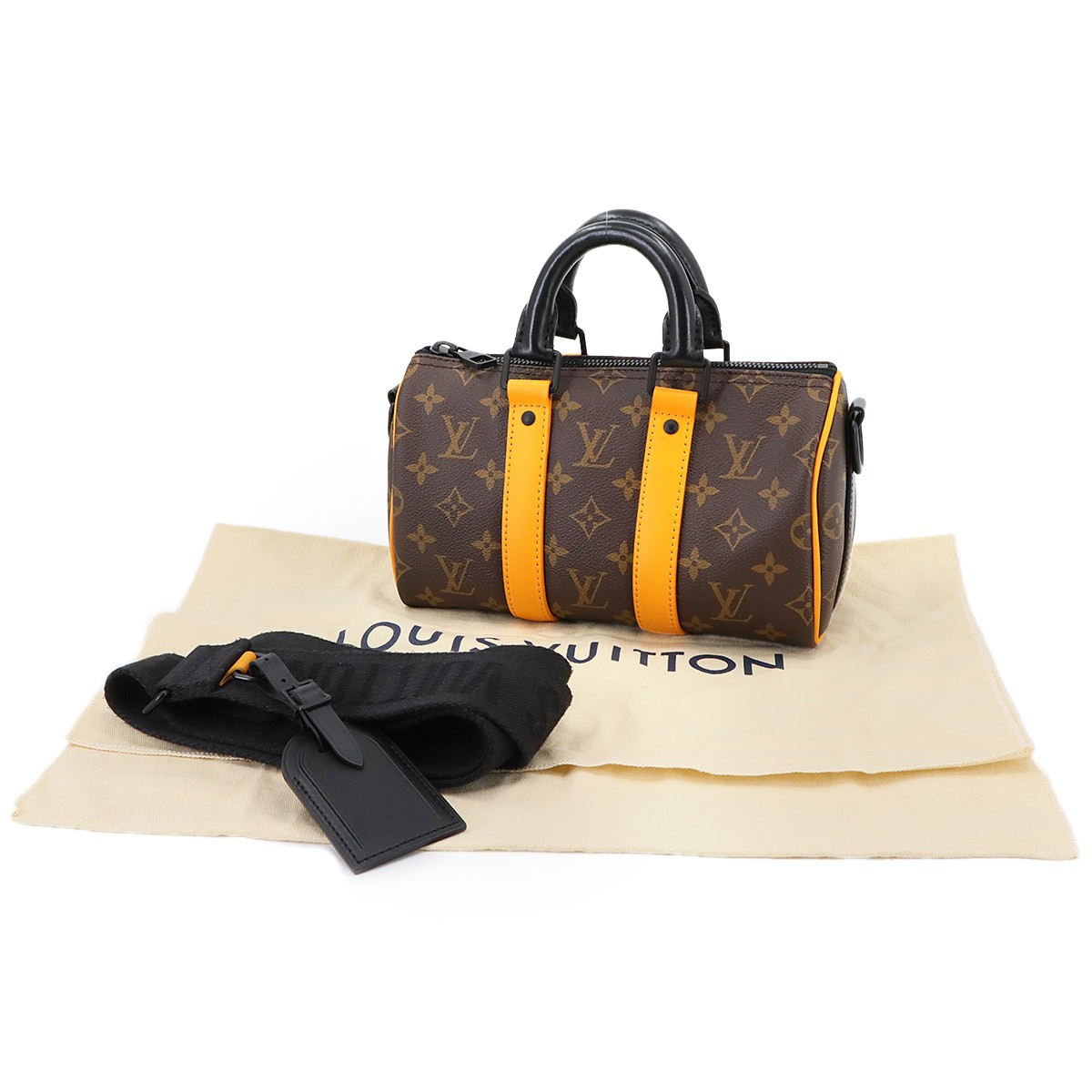 LOUIS VUITTON Monogram Macassar Keepall Bandouliere 25 M46687
