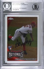 BAS 2010 Topps Chrome Stephen Strasburg #212 Authentic Auto 0lm