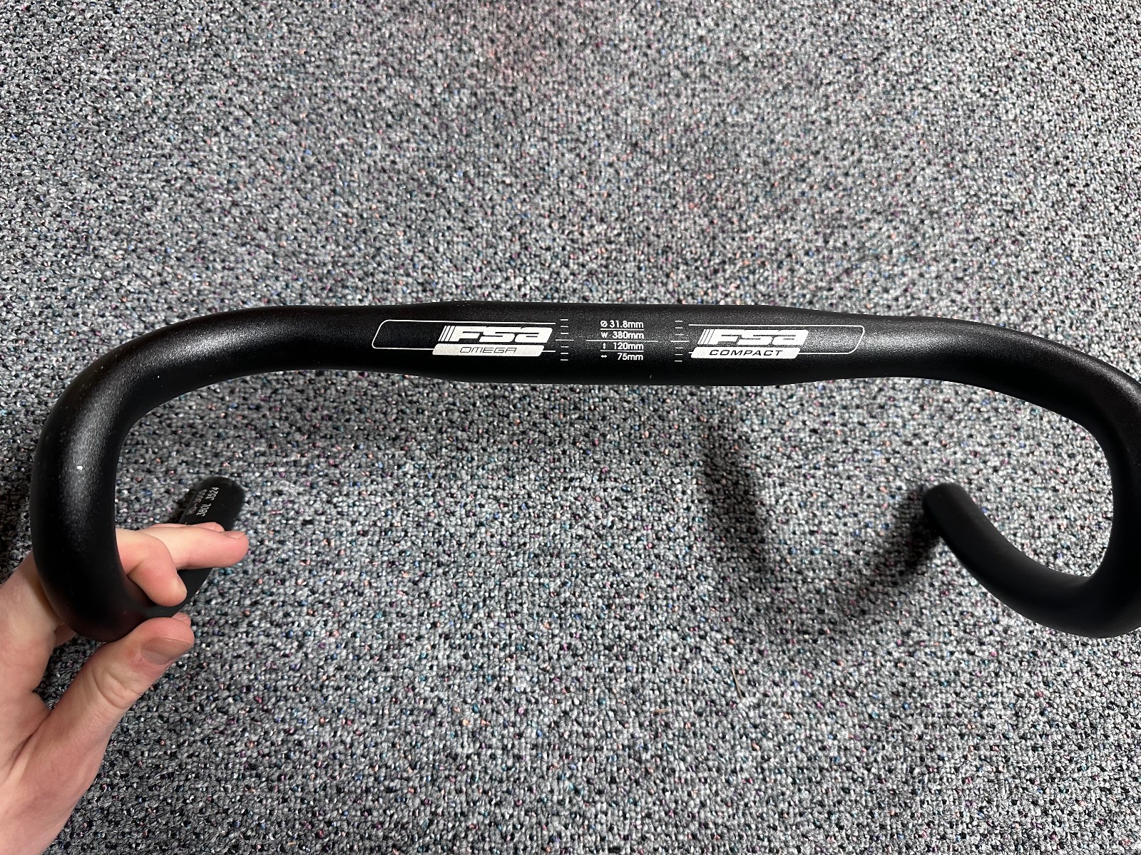 FSA Omega Compact Road Bike Drop Handlebar 38cm 380mm 31.8 A