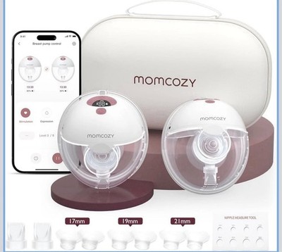 New Momcozy M5 Smart Wearable Breast Pump 2-Pack App Controlled Hands OPENBOX