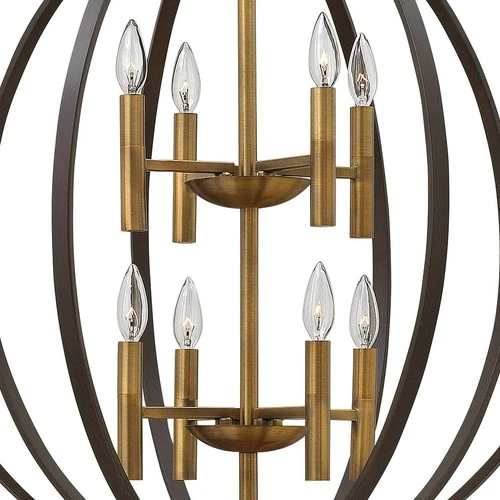 Hinkley Euclid 28 1/4" Wide Spanish Bronze 8-Light Pendant - Picture 6 of 8