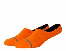 Stance Adult Orange No Show Cotton Light Cushion ST Icon Casual Socks Sz L 9-12