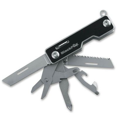 BlackFox Pocket Boss Black Multitool mit 9 Funktionen Schere Feile Säge Öffner
