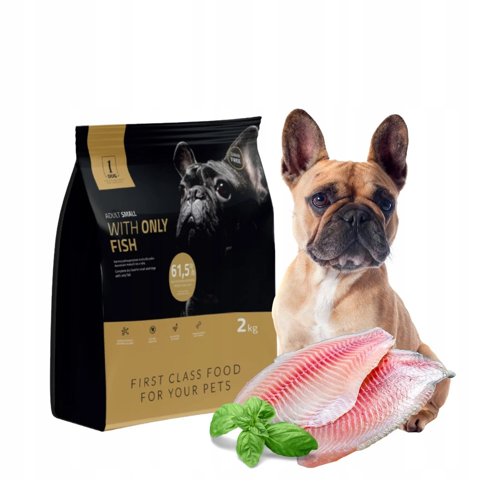Hundefutter Trockenfutter für kleine Rassen Hunde Fisch 2kg getreidefrei 1DOG - Bild 2 von 4