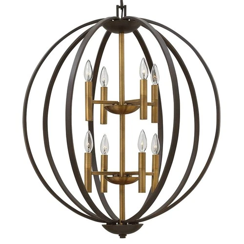 Hinkley Euclid 28 1/4" Wide Spanish Bronze 8-Light Pendant - Picture 4 of 8