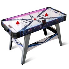 54" Air Hockey Game Table W/2 Pushers Pucks Adjustable Foot Pads LED Scoreboard
