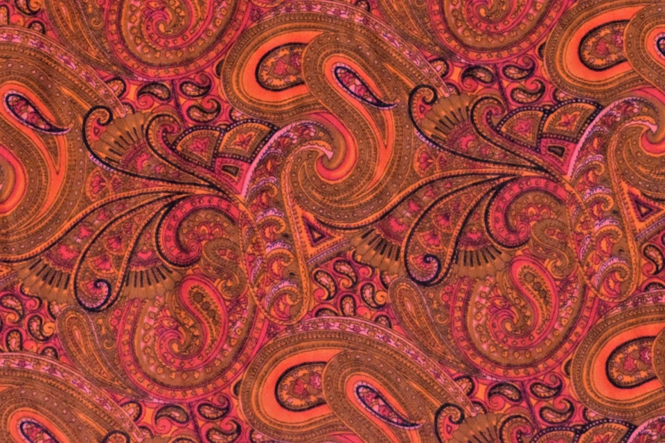 Vestido Vintage Talla S Años 60 Naranja Psicodélico Cachemira Línea A Lana Fina Mod Go Go Foto 3 de 4