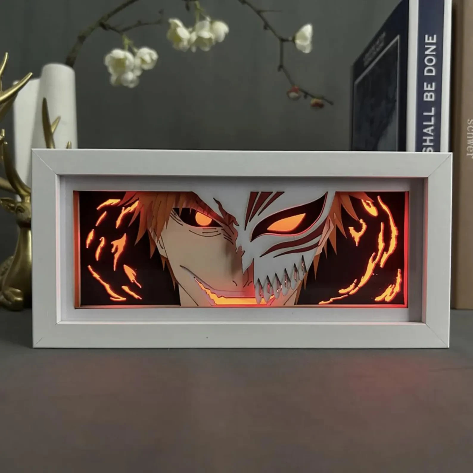 Bleach Ichigo Kurosaki caja de luz LED caja de luz luz nocturna Hollow Bankai USB anime