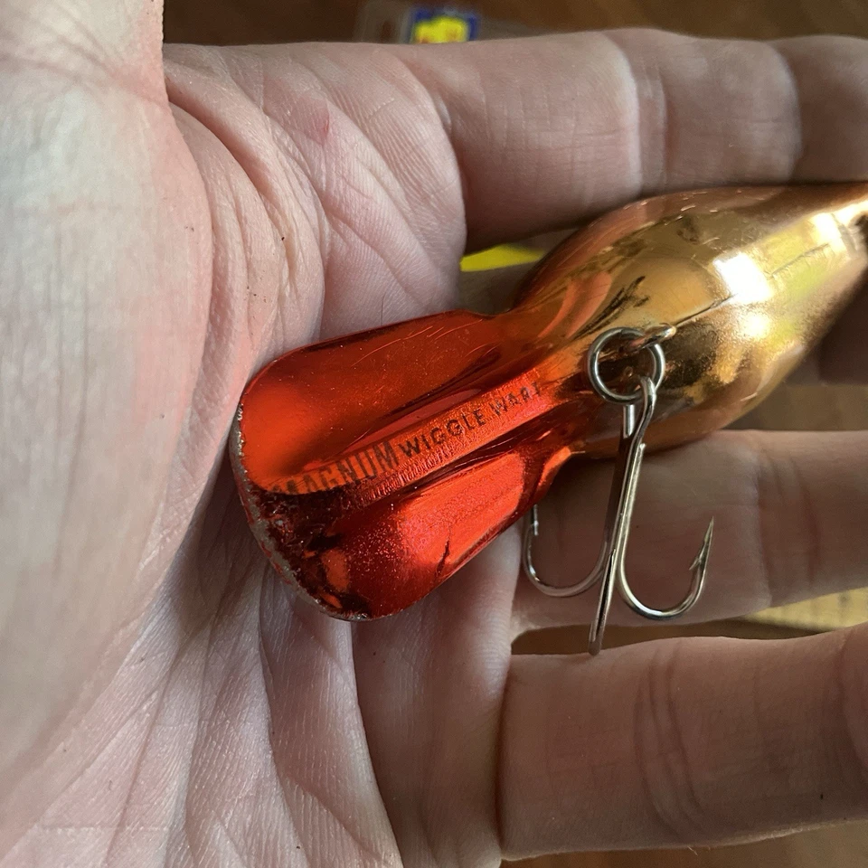 VINTAGE Pre Rapala Storm Magnum Wiggle Wart Rattle Crankbait Copper Green - Image 4 of 4