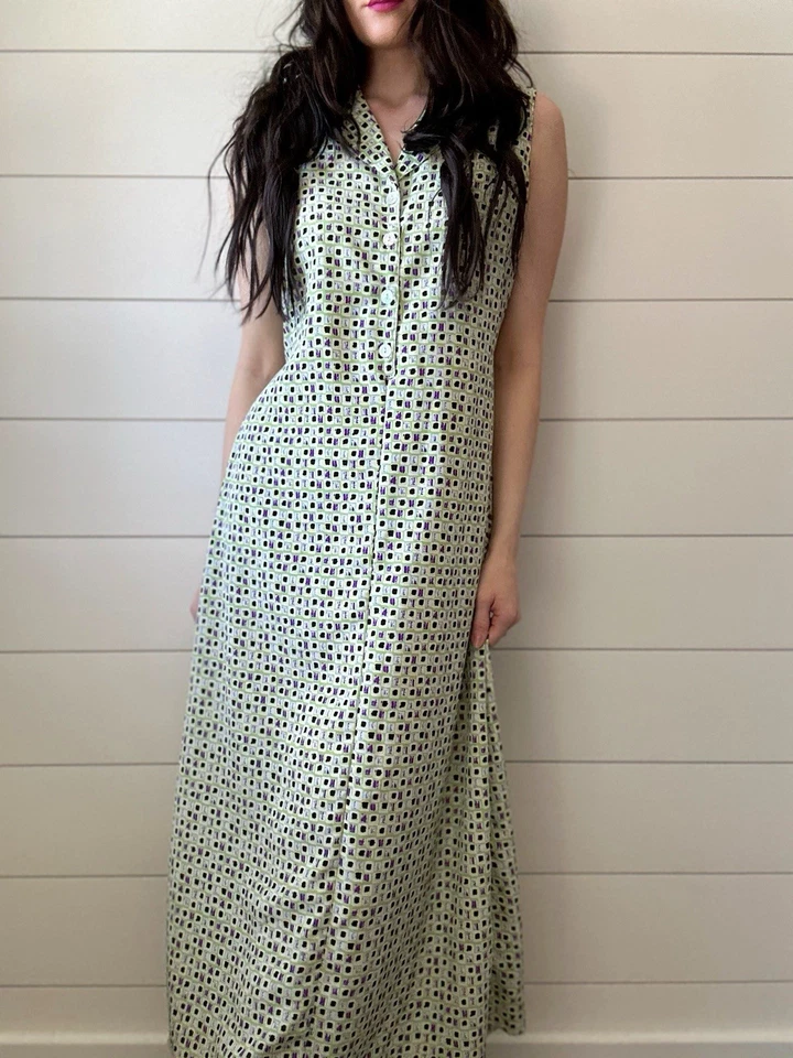 Jacklyn Smith Classics Vintage 90s Geometric Sundress Maxi - Image 4 of 4