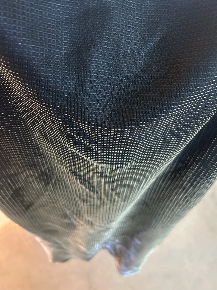 Saia maxi de seda vintage anos 90 Y2K David Cardona 8 metálica gótica minimalista glam - Imagem 4 de 4