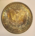 1885 O Morgan Silver Dollar -BU, Fully toned both sides with colorful tones 5319