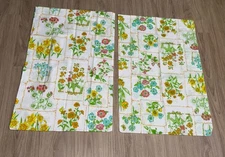 Lot 2 Vintage Cannon Monticello Standard Pillowcases Floral Garden Cottagecore