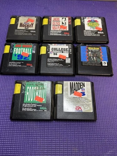 Vintage Sega Genesis Sports Game Lot, 8 Game Lot Untested Free Shipping USA
