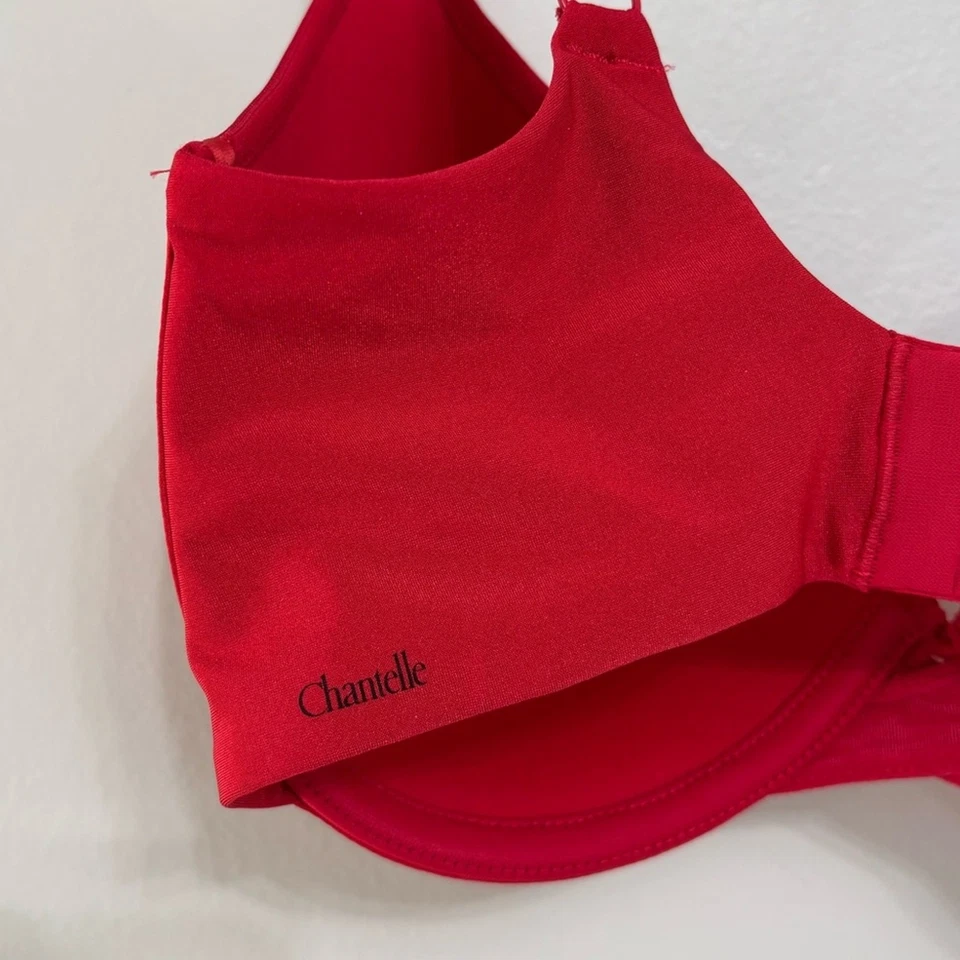 Chantelle Basic Invisible Smooth Support T-Shirt Bra in Red - Size 30 DDDD - Image 4 of 4