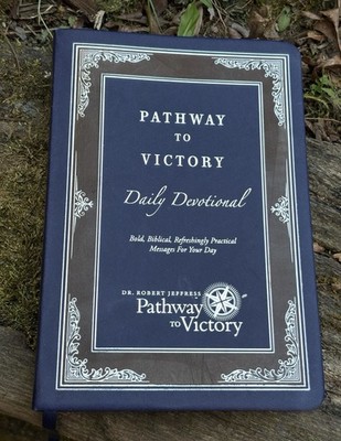 Pathway To Victory: Daily Devotional ~ Robert Jeffress (2020, Blue Faux Leather)