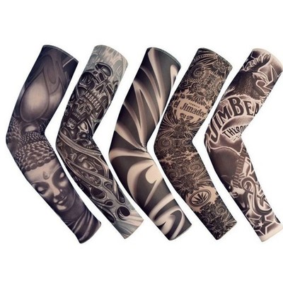 Fake Temporary Tattoo Arm Sleeves Arts Slip on Arm Sunscreen Sleeves Cover Up...