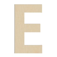 17 Inch Large Wooden Letter E 1/4 Inch Thick Big Wood Wall Decor Crafts