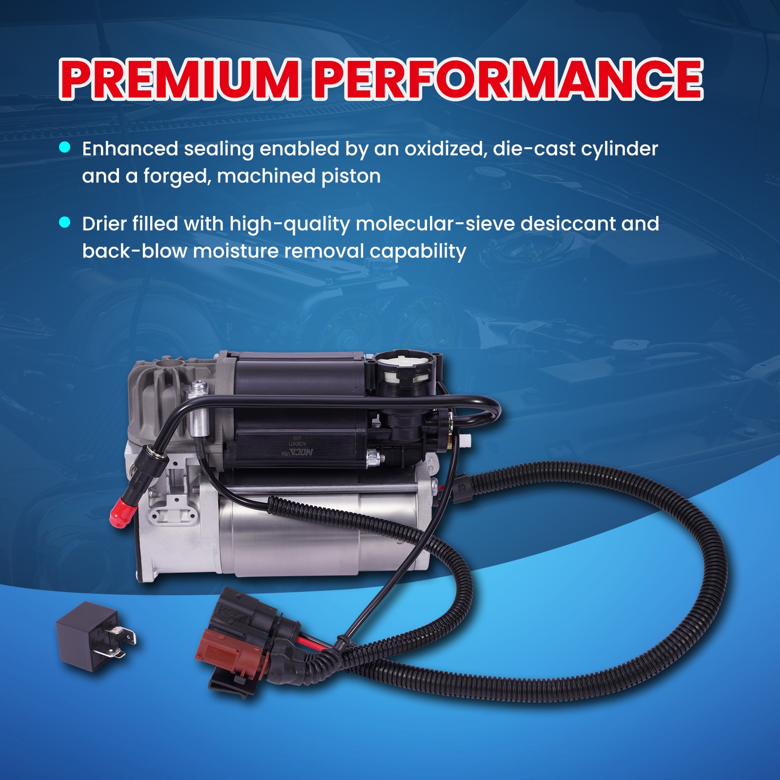 Air Suspension Compressor for Bentley Continental Flying Spur VW Phaeton