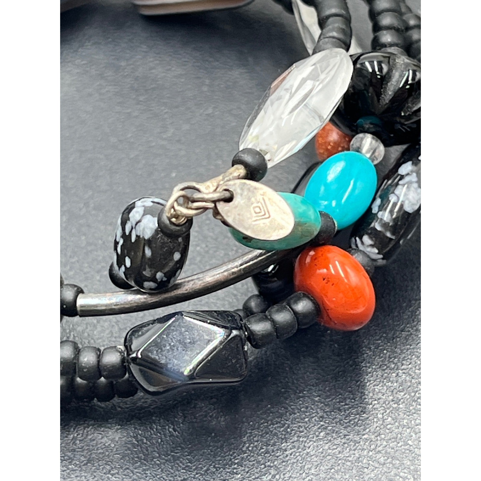 Silpada Sterling Silver TurquoiseLabradorite Sand… - image 5