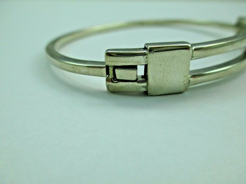 Brazalete Brazalete Bisagras Vintage Plata de Ley MÉXICO 7.25" 22 gramos 925 065D - Imagen 2 de 9