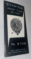 Vintage Manual ONLY for Camera SEARS ROEBUCK Tower Pocket Flash 8706 Simpsons