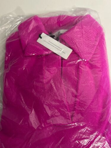 Banana Republic Wild Orchid Pink Cashmere Rugby Sweater Polo Women's XXS NWT - Picture 5 of 5