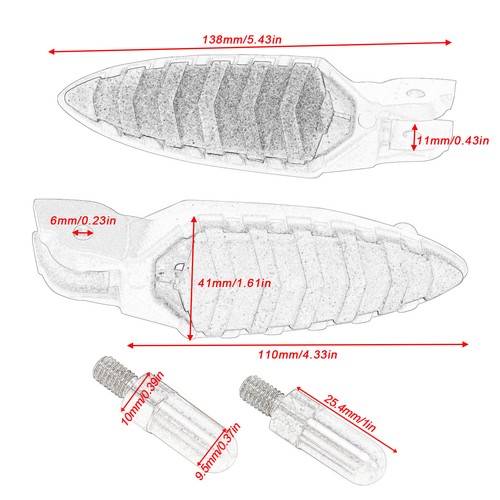 Reposapiés reposapiés para Ducati Diavel 1200/1260 Lambo 1260S V4 Strada carbono FL - Imagen 2 de 14