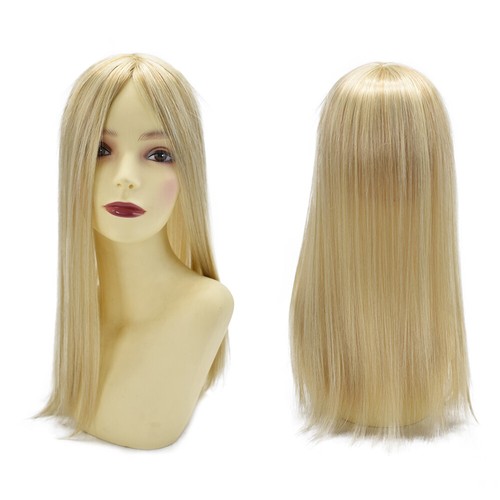 Women Topper Hairpiece Hand Tied Clip In Lace Closure Top Piece Synthetic Hair - Picture 11 of 30
