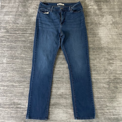 Levis 512 Jean Size 14M W32 L32 Womens Perfectly Slimming Straight Leg Mid  Rise | eBay
