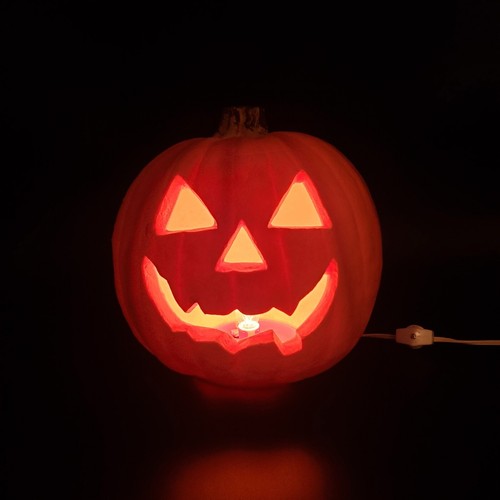 Jack O'Lantern Lighted Halloween Decoration Trendmasters 9.5" Vintage 1993 - Picture 3 of 4