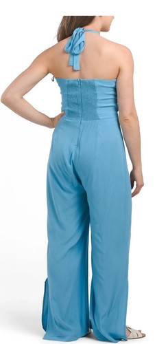 ViX Paula Hermanny Solid Luana Jumpsuit Blue Size 2 NWT $358 - Picture 5 of 6