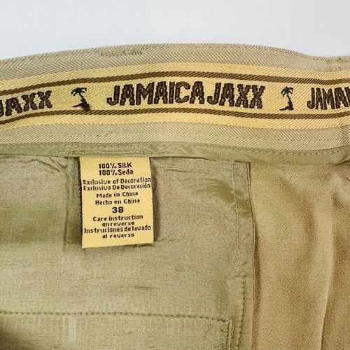 Jamaica Jaxx Mens Chino Shorts Size 38 Brown Pleated Front Silk - Picture 4 of 9