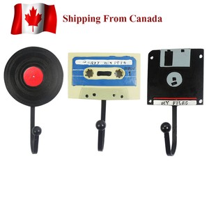 Retro Vintage Music Tape Disk Record Wall Rack Decorative Wall