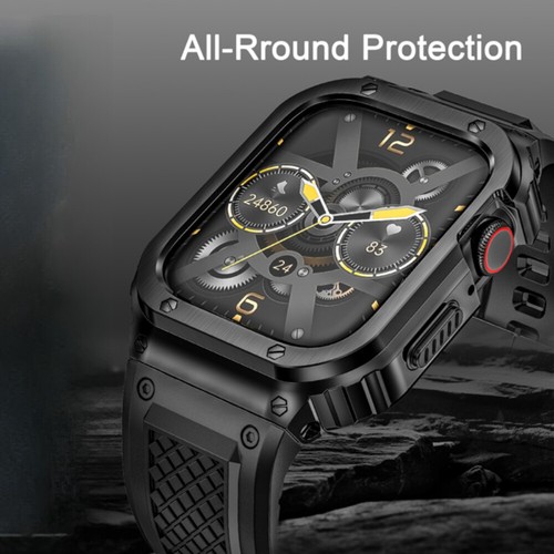 Stainless Steel Rugged Case Band Mod Kit For Apple Watch Ultra 3 11 10 9 8 7 SE3 - Picture 11 of 51