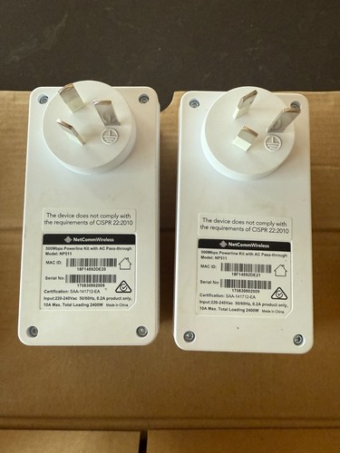 Powerline Adapter NetComm Wireless Foxtel 500Mbps Internet Extender - 第 2/2 張圖片